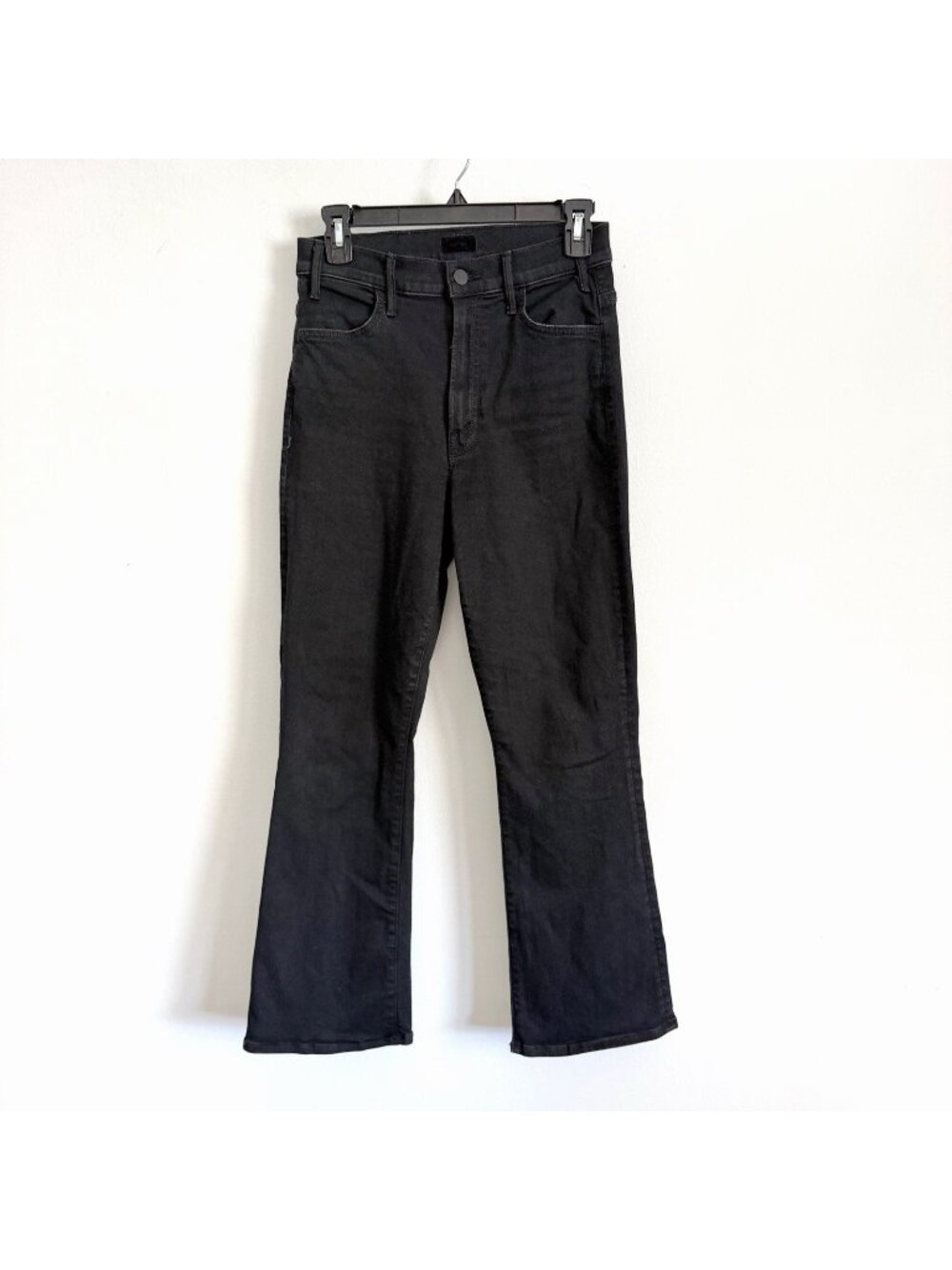 Mother Lil Hustler Ankle Jeans in Not Guilty Black Bootcut Women’s Size 27